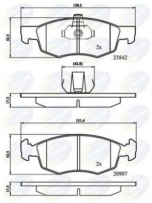 COMLINE CBP01221 Комплект тормозных колодок... COMLINE CBP01221 Комплект тормозных колодок...
