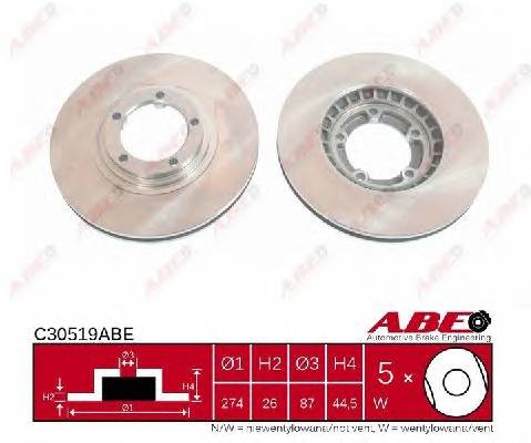 ABE C30519ABE Тормозной диск ABE C30519ABE Тормозной диск