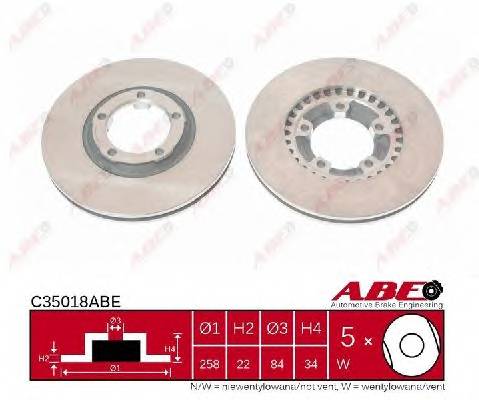 ABE C35018ABE Тормозной диск ABE C35018ABE Тормозной диск