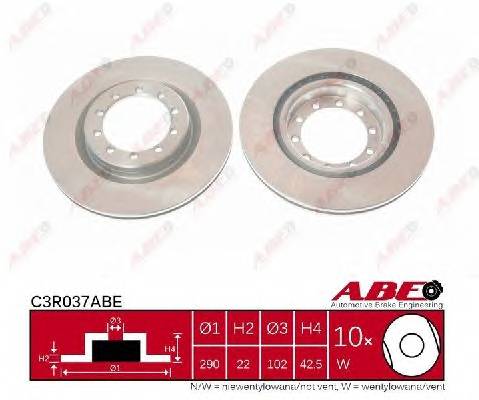 ABE C3R037ABE Тормозной диск ABE C3R037ABE Тормозной диск