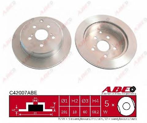 ABE C42007ABE Гальмівний диск ABE C42007ABE Гальмівний диск