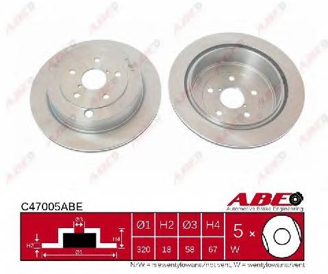 ABE C47005ABE Тормозной диск ABE C47005ABE Тормозной диск