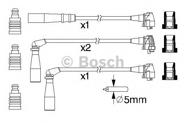 BOSCH 0 986 357 171 Комплект дротів запалюванн... BOSCH 0 986 357 171 Комплект дротів запалюванн...