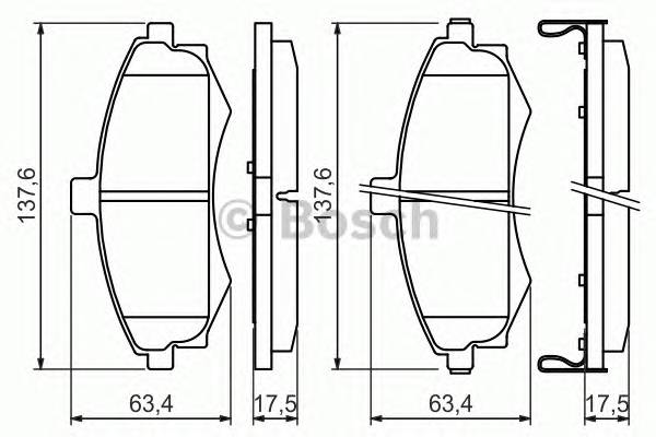 BOSCH 0 986 424 810 Комплект гальмівних колодо... BOSCH 0 986 424 810 Комплект гальмівних колодо...