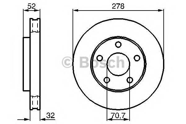 BOSCH 0 986 478 486 Тормозной диск BOSCH 0 986 478 486 Тормозной диск