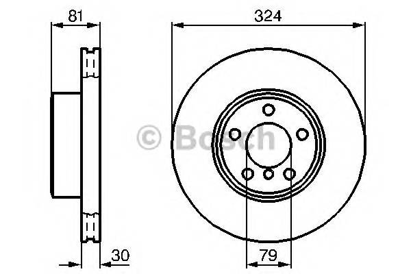 BOSCH 0 986 479 002 Тормозной диск BOSCH 0 986 479 002 Тормозной диск