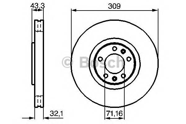BOSCH 0 986 479 027 Тормозной диск BOSCH 0 986 479 027 Тормозной диск