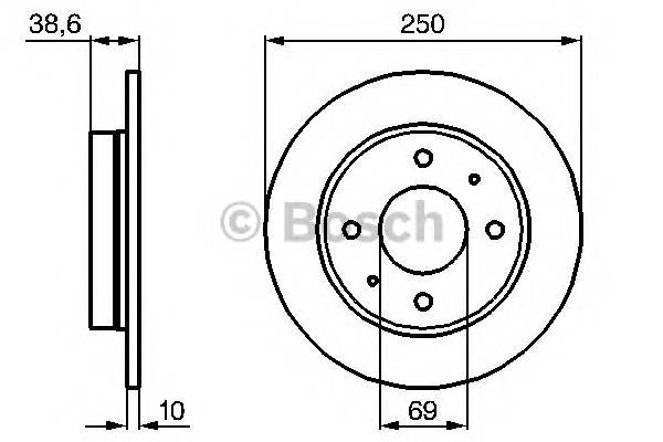 BOSCH 0 986 479 236 Тормозной диск BOSCH 0 986 479 236 Тормозной диск
