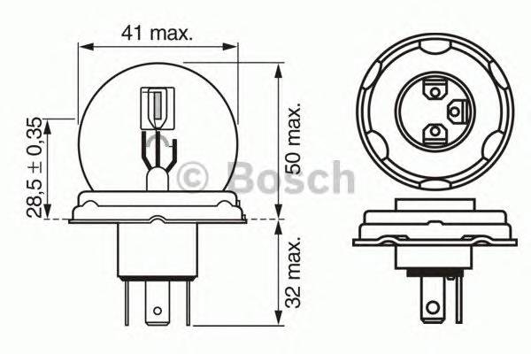 BOSCH 1 987 302 023 Лампа накаливания, фара дал