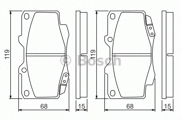 BOSCH 0 986 494 497 Комплект тормозных колодок... BOSCH 0 986 494 497 Комплект тормозных колодок...
