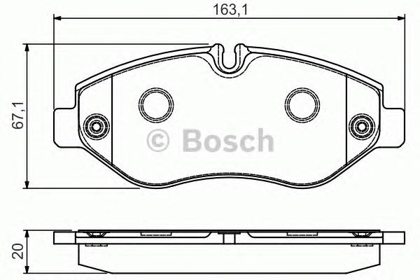 BOSCH 0986495113 BOSCH  Тормозные колодки пер. I