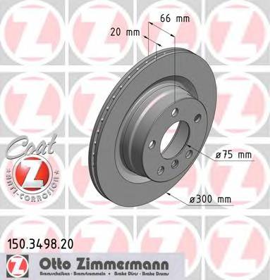 ZIMMERMANN 150.3498.20 Гальмівний диск ZIMMERMANN 150.3498.20 Гальмівний диск
