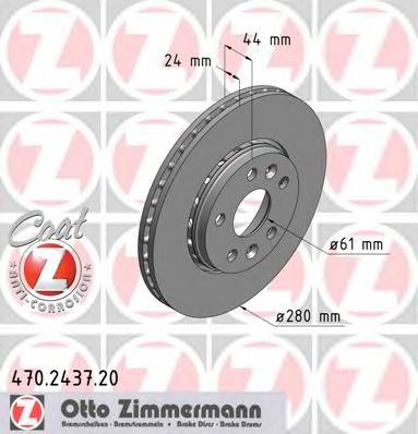 ZIMMERMANN 470.2437.20 Гальмівний диск ZIMMERMANN 470.2437.20 Гальмівний диск