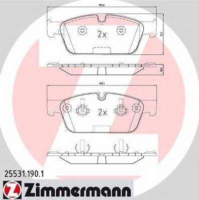 ZIMMERMANN 255311901 KLOCKI HAMULC. MERCEDES W166 M-KLASA  11- PRZOD ZIMMERMANN 255311901 KLOCKI HAMULC. MERCEDES W166 M-KLASA  11- PRZOD