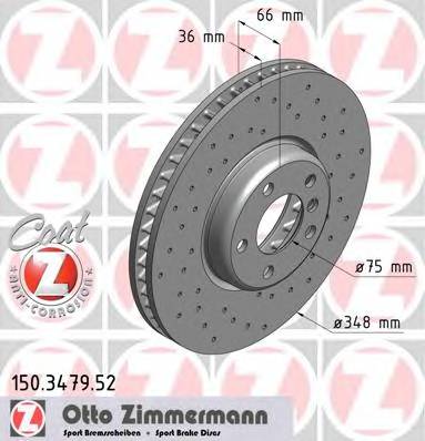 ZIMMERMANN 150.3479.52 Тормозной диск