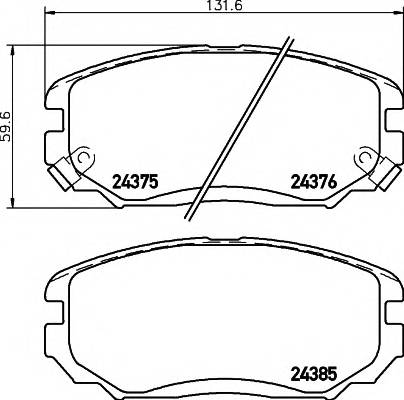 HELLA 8DB 355 012-461 Комплект гальмівних колодо... HELLA 8DB 355 012-461 Комплект гальмівних колодо...