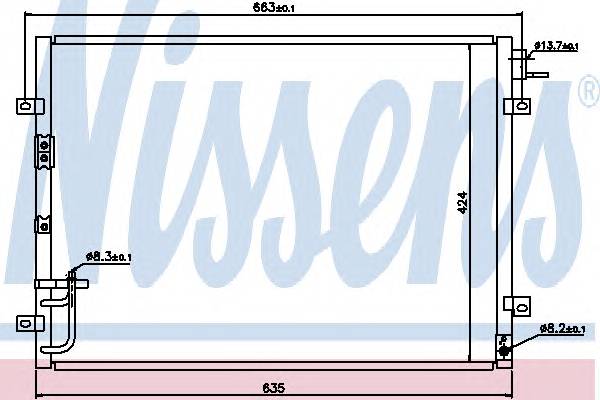 NISSENS 94636 Конденсатор, кондиціонер NISSENS 94636 Конденсатор, кондиціонер