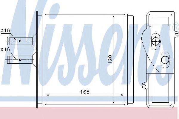 NISSENS 71442 Теплообменник, отопление с