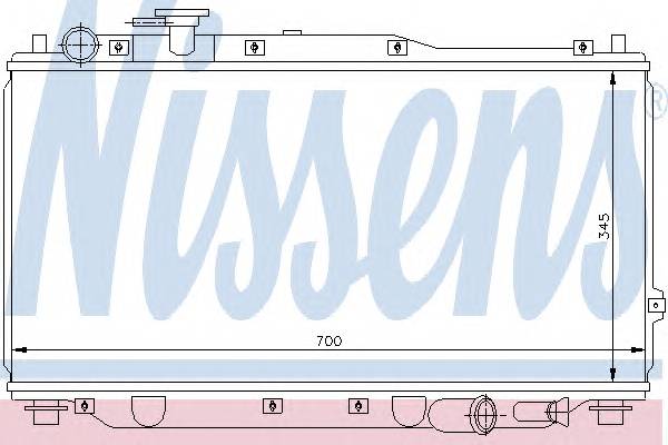 NISSENS 66604 Радиатор, охлаждение двига