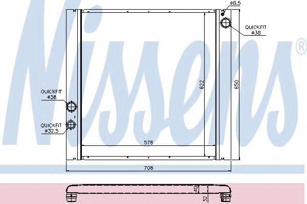 NISSENS 64327 Радиатор, охлаждение двига