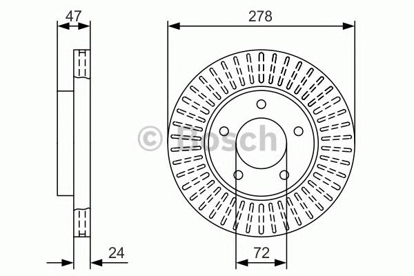BOSCH 0986479A52 TARCZA HAMULC. FORD MAVERICK  01-07 PRZOD BOSCH 0986479A52 TARCZA HAMULC. FORD MAVERICK  01-07 PRZOD