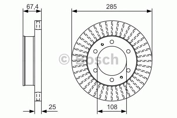 BOSCH 0986479A96 TARCZA HAMULC. TOYOTA HILUX  05- BOSCH 0986479A96 TARCZA HAMULC. TOYOTA HILUX  05-