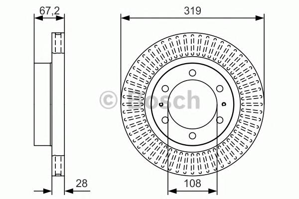 BOSCH 0986479T80 Диск гальмівний BOSCH 0986479T80 Диск гальмівний