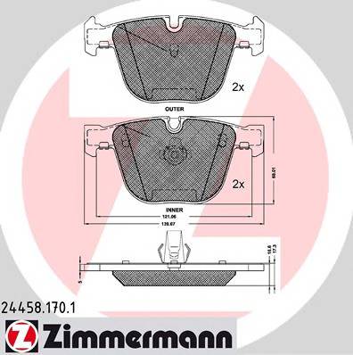 ZIMMERMANN 24458.170.1 Комплект тормозных колодок