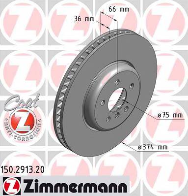 ZIMMERMANN 150291320 TARCZA HAMULC. BMW 7 F01,F02, F03,F04  08- PP ZIMMERMANN 150291320 TARCZA HAMULC. BMW 7 F01,F02, F03,F04  08- PP