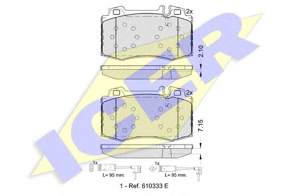 ICER 181389-203 Комплект тормозных колодок