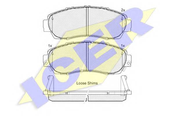 ICER 181811 Комплект тормозных колодок