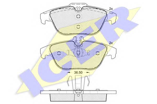 ICER 181863 Комплект гальмівних колодо...