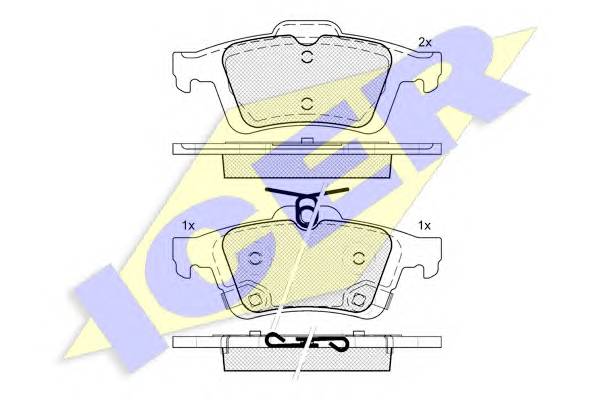 ICER 182106 Комплект тормозных колодок