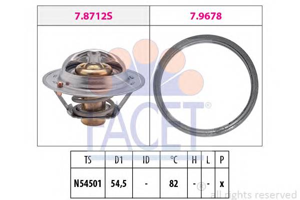 FACET 7.8713 Термостат, охлаждающая жид... FACET 7.8713 Термостат, охлаждающая жид...