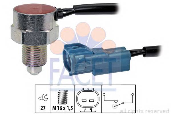 FACET 7.6302 Вимикач, фара заднього ходу FACET 7.6302 Вимикач, фара заднього ходу