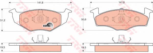 TRW GDB1218 Комплект тормозных колодок...