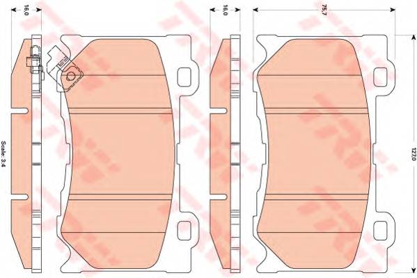 TRW GDB3505 Комплект тормозных колодок