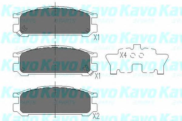KAVO PARTS KBP-8016 Комплект тормозных колодок