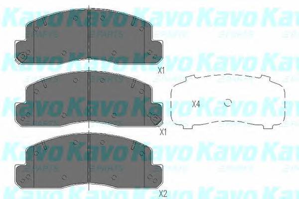 KAVO PARTS KBP-9088 Комплект гальмівних колодо... KAVO PARTS KBP-9088 Комплект гальмівних колодо...