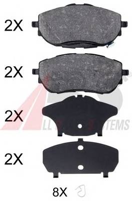 A.B.S. 35025 Комплект гальмівних колодо...