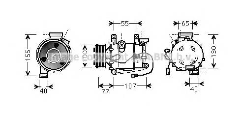 AVA QUALITY COOLING HDK232 Компрессор, кондиционер AVA QUALITY COOLING HDK232 Компрессор, кондиционер