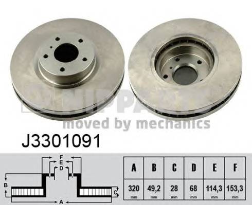 NIPPARTS J3301091 Тормозной диск NIPPARTS J3301091 Тормозной диск