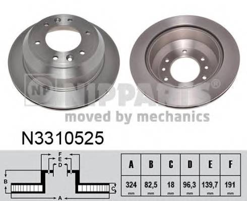 NIPPARTS N3310525 Тормозной диск NIPPARTS N3310525 Тормозной диск