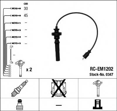 NGK 0347 Комплект проводов зажигани