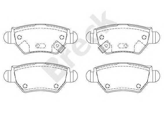 BRECK 23258 00 704 10 Комплект тормозных колодок