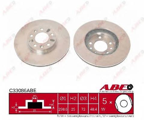 ABE C33086ABE Гальмівний диск ABE C33086ABE Гальмівний диск