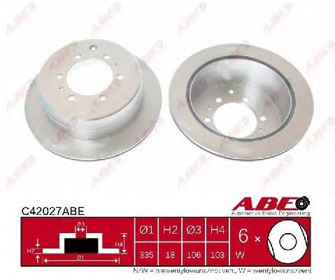ABE C42027ABE Тормозной диск ABE C42027ABE Тормозной диск
