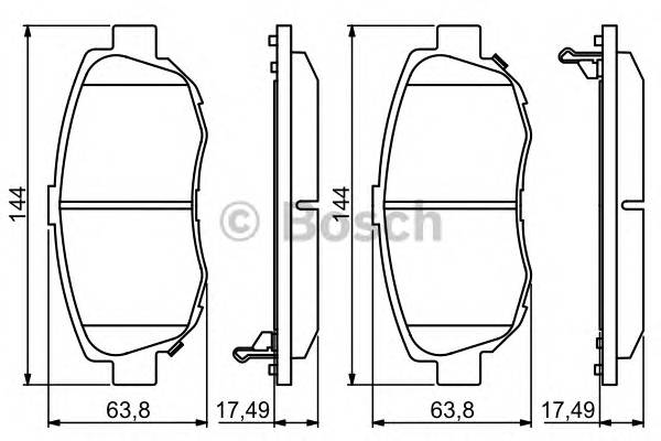 BOSCH 0 986 494 211 Комплект гальмівних колодо... BOSCH 0 986 494 211 Комплект гальмівних колодо...