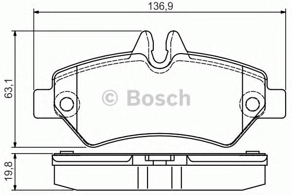 BOSCH 0 986 495 100 Гальмiвнi колодки, к-кт. BOSCH 0 986 495 100 Гальмiвнi колодки, к-кт.