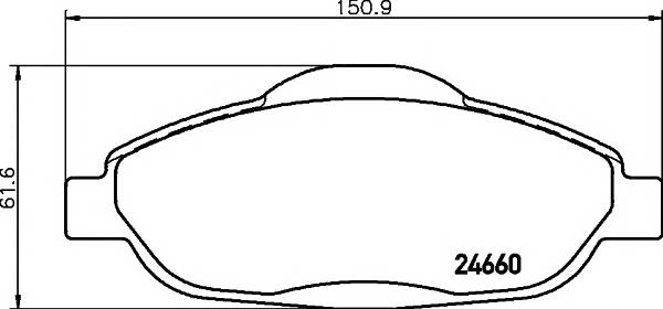 TEXTAR 2466001 Комплект гальмівних колодо... TEXTAR 2466001 Комплект гальмівних колодо...